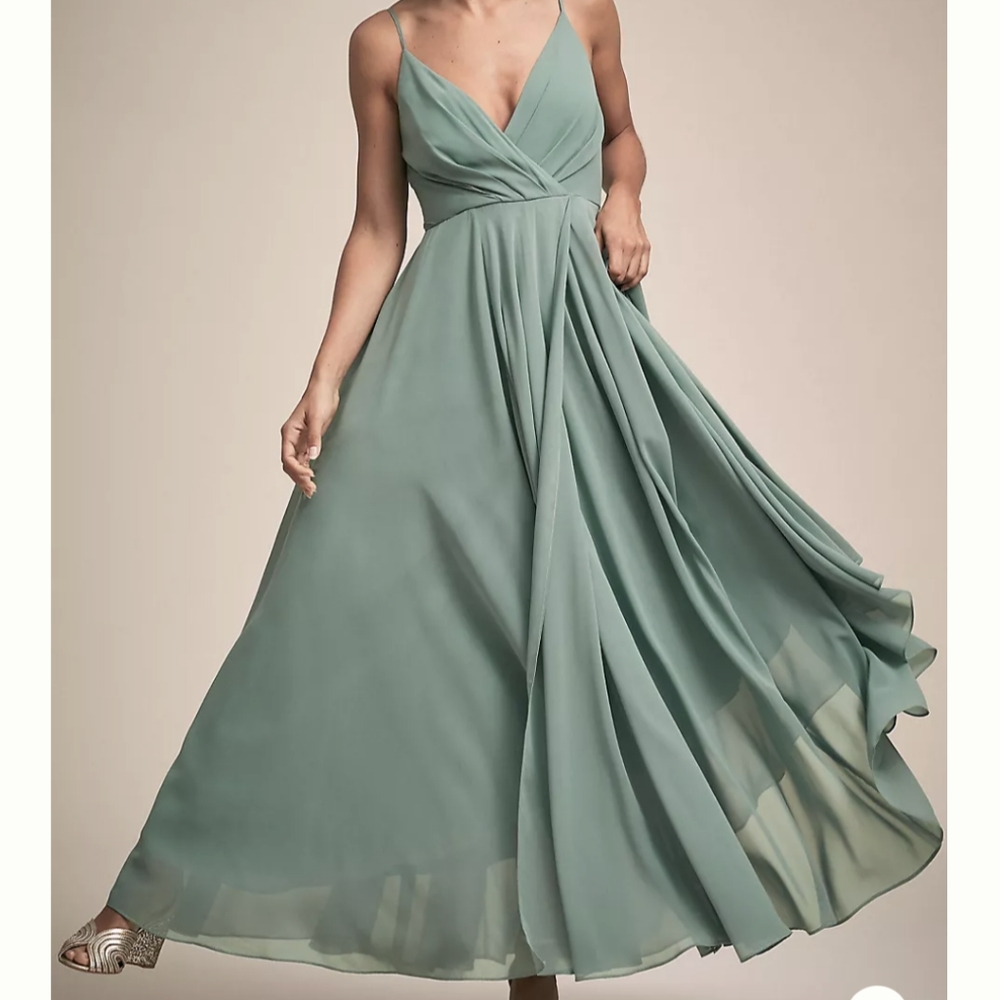 BHLDN Eva Dress in Moss Green